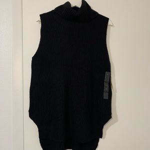 Calvin Klein Black Turtle Neck Sleeveless Sweater